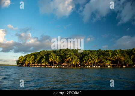 Starfish Beach at sunrise, Bocas del Toro island, Panama, Central America Stock Photo