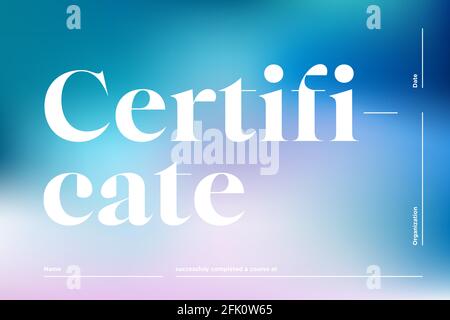 Certificate Design Template Modern Mockup for Print Stock Vector