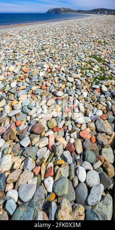 Shingle beach Llandudno North Wales. Stock Photo