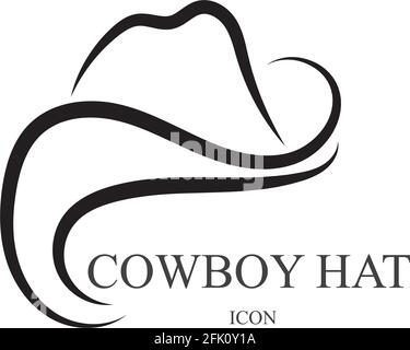 cowboy hat logo icon vector design template Stock Vector