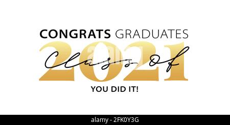 Class of 2021. Modern calligraphy. Hand drawn brush lettering logo ...