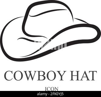 cowboy hat logo icon vector design template Stock Vector