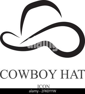 cowboy hat logo icon vector design template Stock Vector