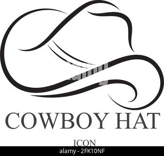 cowboy hat logo icon vector design template Stock Vector