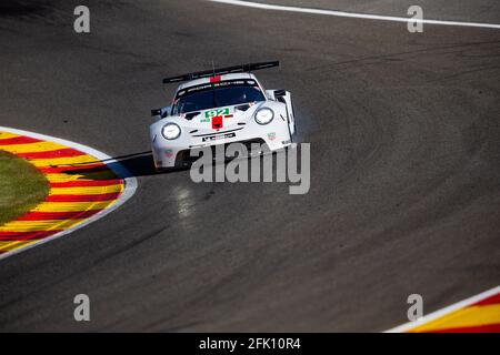 92 Estre Kevin (fra), Jani Neel (che), Porsche GT Team, Porsche 911 RSR - 19, action during the Prologue of the 2021 FIA World Endurance Championship on the Circuit de Spa-Francorchamps, from April 26 to 27 in Stavelot, Belgium - Photo Joao Filipe / DPPI Stock Photo