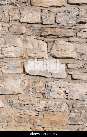 Wall made of natural stones Stock Photo