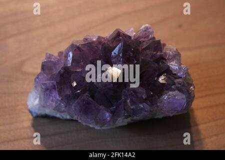 A Chunk of Amethyst Crystal Stock Photo