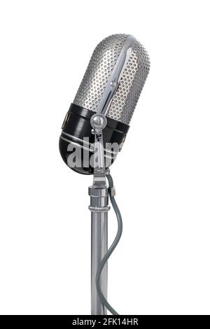 Side view of a 1950s microphone Stock Photo