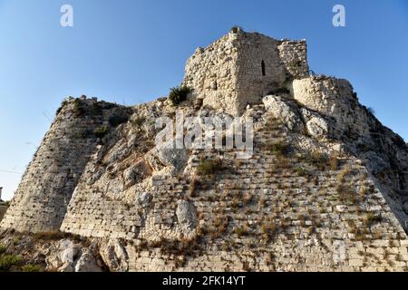 Beaufort Castle (Qalaa al-Shaqif), Nabatiye, south Lebanon. Stock Photo