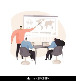 Digital classroom abstract concept vector illustration. Stock Vector