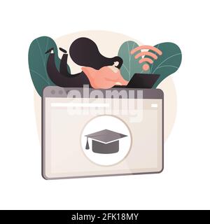 Online education platform abstract concept vector illustration Stock ...
