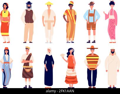 Multiethnic people. Multicultural group, crowd diverse person together. Different nationality society. Modern community vector illustration Stock Vector