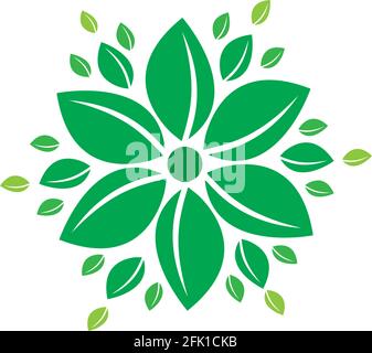 green leaf ecology nature element vector icon Stock Vector Image & Art ...