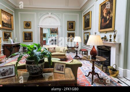 The interior of Weston Hall, Weston Park, Weston-under-Lizard, near ...