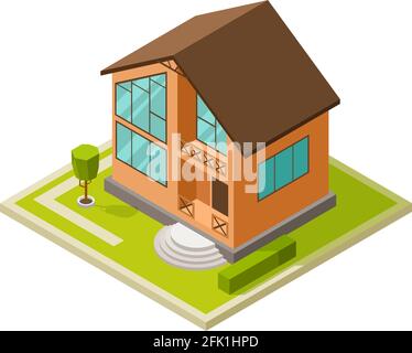 house foundation structure isometric icon vector illustration Stock ...