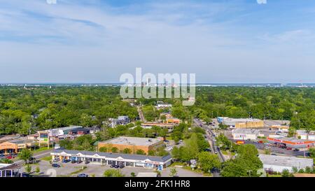 Aerial view of midtown Mobile, Alabama Stock Photo