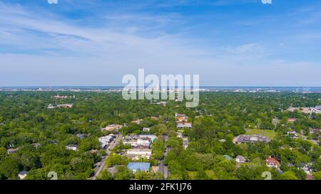 Aerial view of midtown Mobile, Alabama Stock Photo