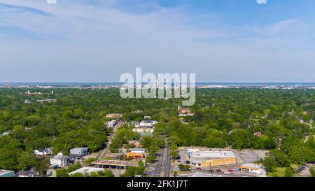 Aerial view of midtown Mobile, Alabama Stock Photo