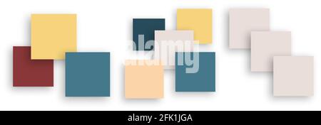 Blank banners composition. Abstract colourful background, modern decorative posters template. Empty square space for business presentation, wall cards Stock Vector