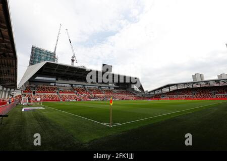 Brentford Community Stadium, London, UK. 27th Apr, 2021. English Football League Championship Football, Brentford FC versus Rotherham United; General view of Brentford Community Stadium Credit: Action Plus Sports/Alamy Live News Stock Photo