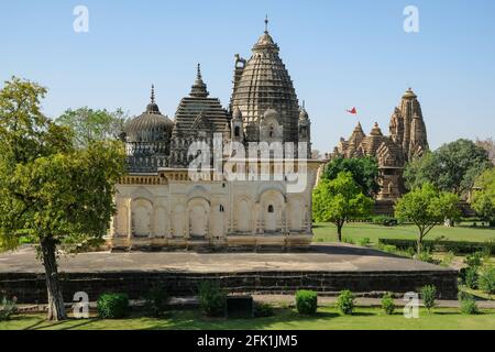 The Pratapeswar Temple in Khajuraho, Madhya Pradesh, India. Forms part of the Khajuraho Group of Monuments, a UNESCO World Heritage Site. Stock Photo