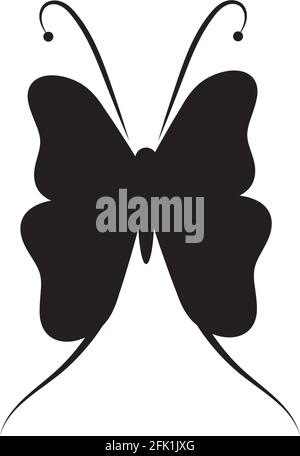 Butterfly conceptual simple Logo  design template Vector illustration Stock Vector