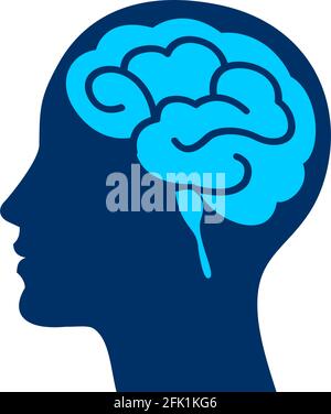 Head silhouette with brain cartoon Stock Vector Image & Art - Alamy