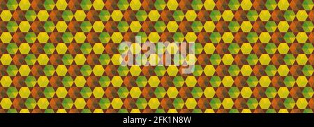 background of hexagons in autumn colors Stock Vector