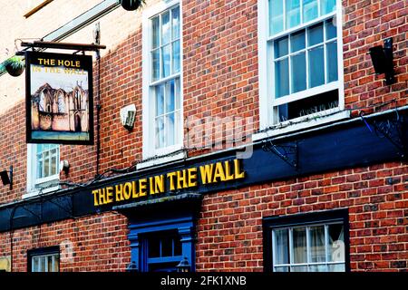The Hole in the Wall Pub, High Petergate, York, England Stock Photo