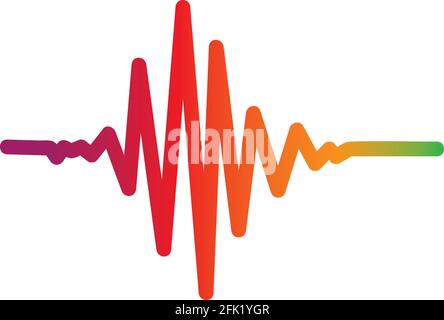 Sound wave logo template vector icon illustration Stock Vector