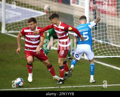 Peterborough United's Sammie Szmodics (right) celebrates scoring their ...