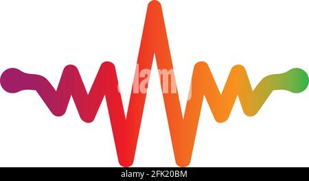 Sound wave logo template vector icon illustration Stock Vector