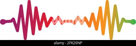 Sound wave logo template vector icon illustration Stock Vector