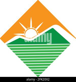 Sun logo and symbols star icon web Vector Stock Vector