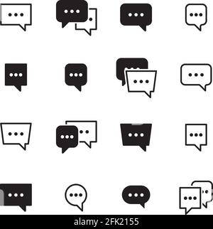Dialog bubbles. Talking chatting box icons vector dialog pictogram for messengers Stock Vector