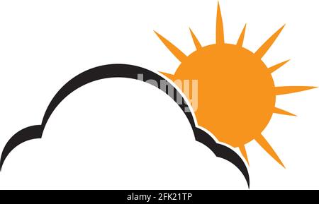 Sun logo and symbols star icon web Vector Stock Vector