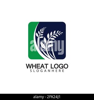 Agriculture Wheat logo template vector icon design Stock Vector