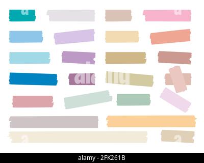Sticky strips. Colored decorative tape mini washi sticker