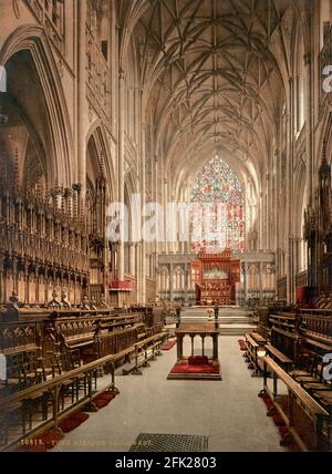 The East Choir in York Minster circa 1890-1900 Stock Photo