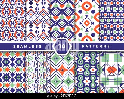 Decorative pattern. Abstract geometrical shapes elegant light rectangular square and circle forms for textile seamless design vector projects Stock Vector