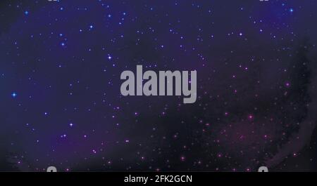 Night shining starry sky background. Vector Illustration Stock Vector