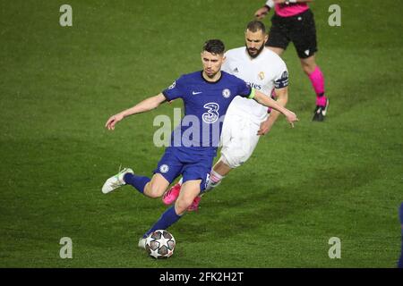 Madrid, Spain. 27th Apr, 2021. during the UEFA Champions League Semi Final First Leg match between Real Madrid and Chelsea at Estadio Alfredo Di Stefano in Madrid, Spain. Credit: Indira/DAX/ZUMA Wire/Alamy Live News Stock Photo