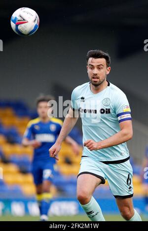 London, UK. 27th Apr, 2021. Eoghan O'Connell of Rochdale during the EFL Sky Bet League 1 match between AFC Wimbledon and Rochdale at Plough Lane, London, England on 27 April 2021. Photo by Carlton Myrie. Editorial use only, license required for commercial use. No use in betting, games or a single club/league/player publications. Credit: UK Sports Pics Ltd/Alamy Live News