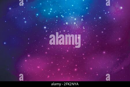 Night shining starry sky background. Vector Illustration Stock Vector