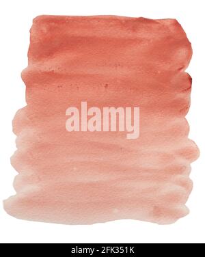Abstract pattern brown color on white background , Illustration watercolor hand draw and painted on paper Stock Photo