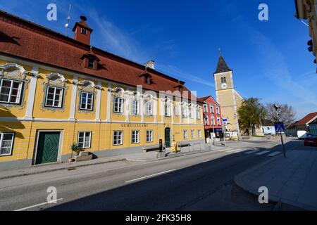main street of strengberg in the austrian region mostviertel Stock Photo