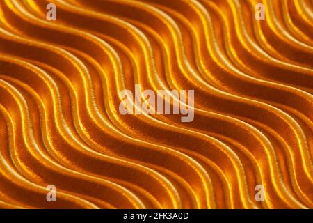 Close-up texture of some gold wavy paper Stock Photo