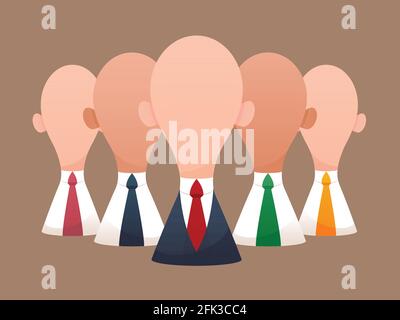 Super business team-team of super businessmen,  Business concept illustration. Stock Vector