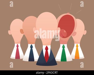 Super business team-team of super businessmen,  Business concept illustration. Stock Vector