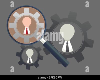Human resources - Personnel audit and assessment center, Business concept Stock Vector